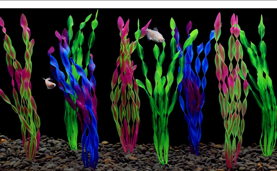 مجموعة 5/10 قطع نباتات مائية صناعية