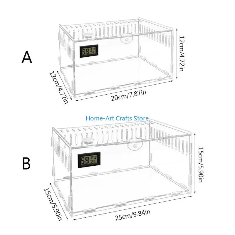 حوض زجاجي للزواحف، العناكب، والحيوانات الصغيرة