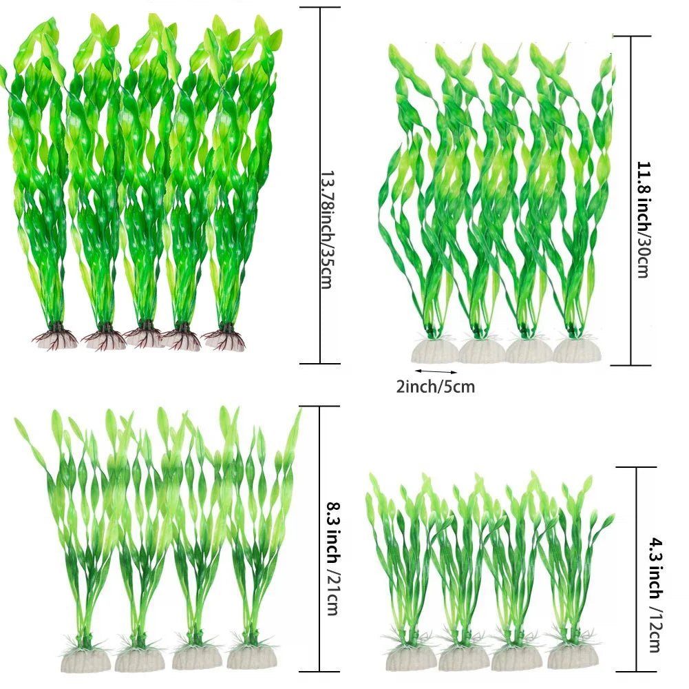مجموعة 5/10 قطع نباتات مائية صناعية
