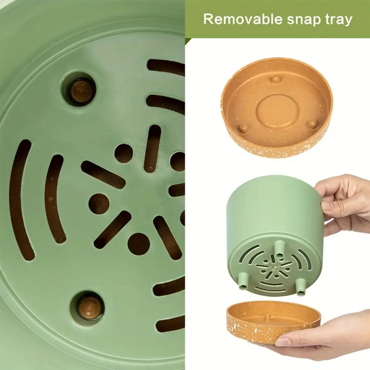 4قطع أصص نباتات بقاع قابلة للإزالة