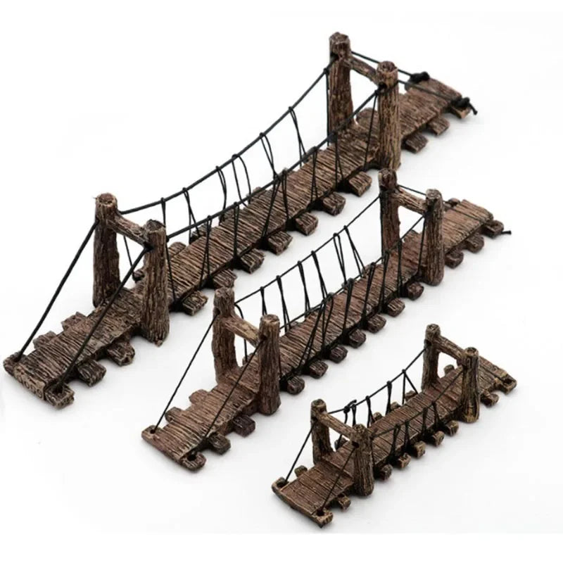 ديكور جسر من الراتنج لحوض الأسماك