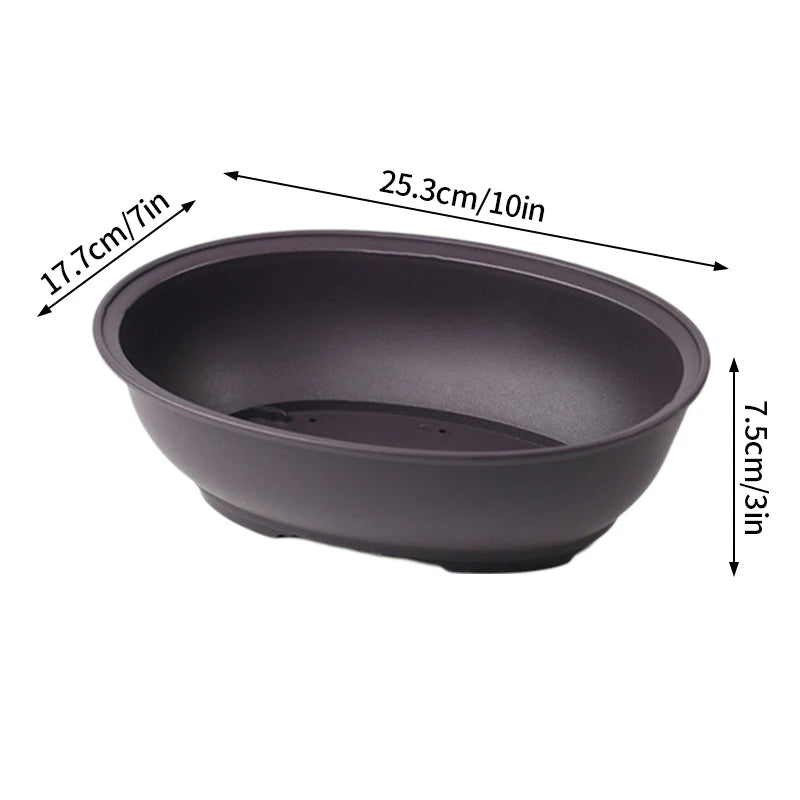 أصيص بلاستيكي مع صينية تصريف