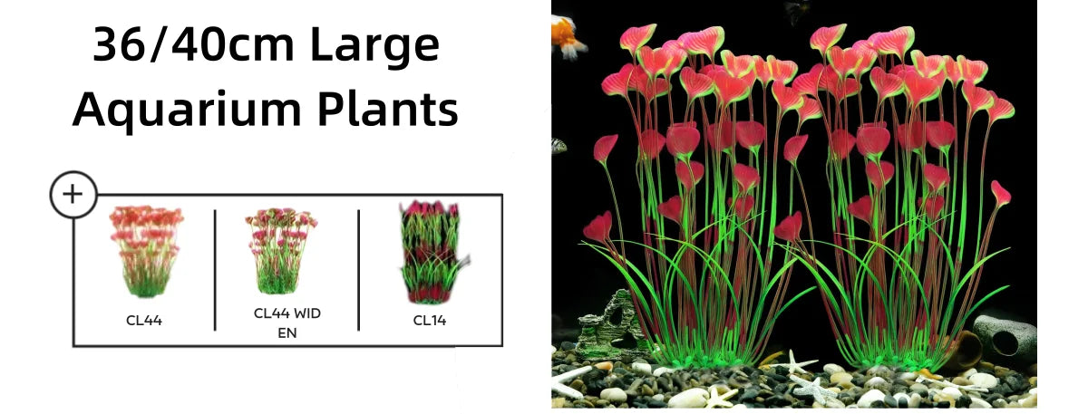 مجموعة 5/10 قطع نباتات مائية صناعية