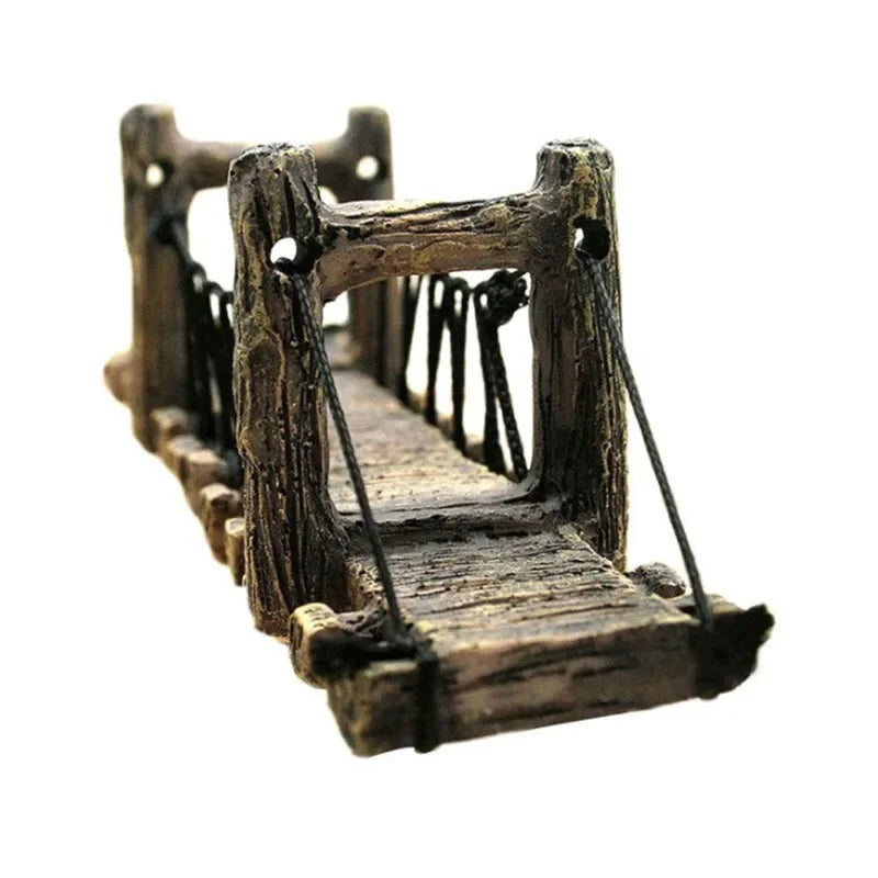 ديكور جسر من الراتنج لحوض الأسماك