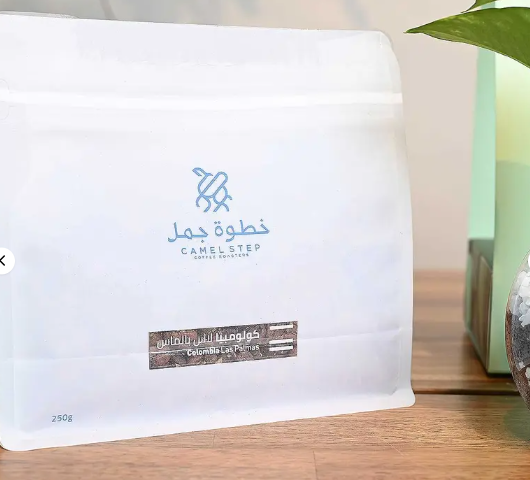 هدية نبتة البوتس اخضر فاتح مع قهوة كولومبيا لاس بالماس